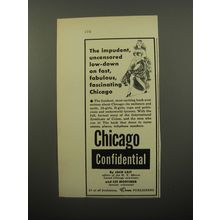 1950 Crown Publishers Book Ad - Chicago Confidential by Jack Lait, Lee Mortimer