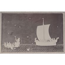 King Neptune Mural Antique Real Photo Postcard