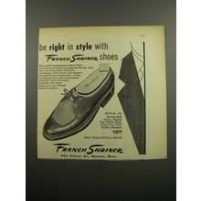 1955 French Shriner Style 191 Shoes Ad - Be right in style with French Shriner