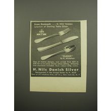 1955 H. Nils Classic Silverware by A. Michelsen Advertisement