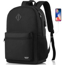 Black Backpack for Women Men,Casual School Backpack Teen Boys and Girls 15.6 Inc