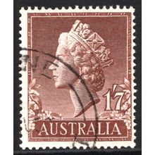 AUSTRALIA 1955/57: QUEEN ELIZABETH II DEFINITIVES - 1/7d BROWN USED (G1)