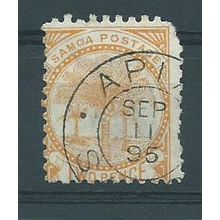New Zealand stamps samoa sg59 sg 59 dated postmark perf 11 blunt corner