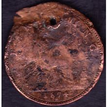 1874 H Great Britain 1 Farthing Coin