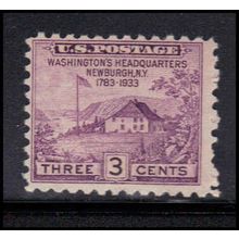 727 3c Washington's Headquarters Barely Clears MNH U1080