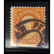 Used 416 10c Benjamin Franklin Barely Clears K0279