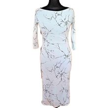 TFNC Bodycon Dress Light Grey Pattern Double Layer Mesh Size 10 12 UK Lot