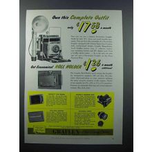 1956 Graflex Pacemaker Graphic Camera Ad - Complete