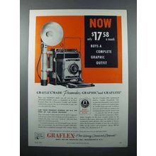 1956 Graflex Pacemaker Graphic Camera, Graflite Ad