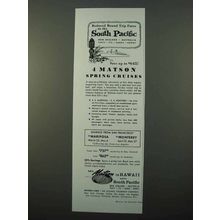 1959 Matson Lines Cruise Ad - South Pacific