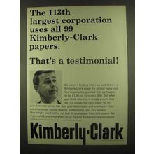 1965 Kimberly-Clark Paper Ad - 113th Largest