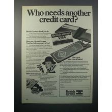 1979 VISA British Airways Credit Card Ad - Who Needs?