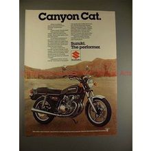 1979 Suzuki GS-550E Motorcycle Ad - Canyon Cat, NICE!!