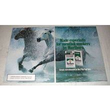 1988 2-page Marlboro Lights Cigarettes Ad - Menthol Smokers
