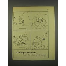 1949 Schweppes Drinks Ad - lasts the whole drink through