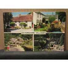 multiview, DEVONSHIRE VILLAGES used postcard Colourmaster 1982 pm #