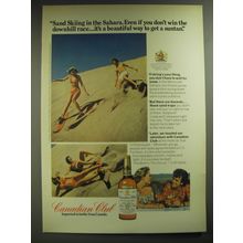 1974 Canadian Club Whisky Ad - Sand skiing in the Sahara.