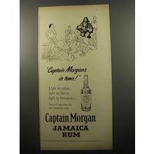 1950 Captain Morgan Jamaica Rum Advertisement - Captain Morgan's in town!