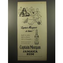 1950 Captain Morgan Jamaica Rum Ad - Captain Morgan's in town!