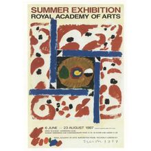 Joe Tilson Liknon 1987 London Royal Academy Exhibition Painting Postcard
