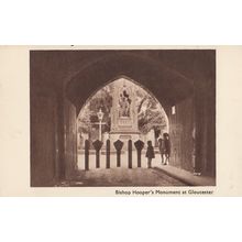 Children Playing at Bishops Hooper Monument Gloucester Old Postcard