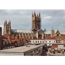 Canterbury Kent Rooftop Cafe Restaurant 1960s Postcard