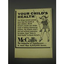 1956 McCall's Magazine Ad - Your child's health