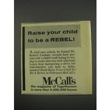 1956 McCall's Magazine Ad - Raise your child to be a Rebel