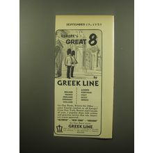 1959 Greek Line Cruise Ad - Europe's Great 8 ..by Greek Line