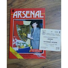 1984/85 Division 1 Programme & Ticket - Arsenal vs Tottenham / Spurs