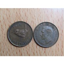 GB 1939 George VI Wren Farthing Coin