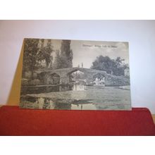BRIDGE BUILT BY AKBAR, SHRINAGAR, KASHMIR, INDIA unused vintage postcard =
