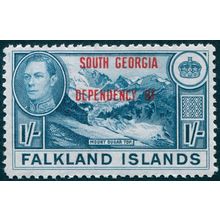 South Georgia 1944 1s deep blue SGB8 unused