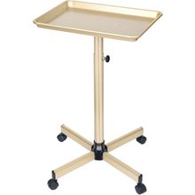 Salon Tray, Champagne Gold Salon Rolling Tray, Salon Service Tray Cart with Adju