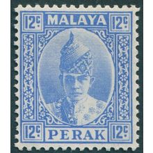 Perak 1938 12c bright ultramarine SG113 unused