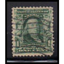 Used 300 1c Benjamin Franklin Fine K0227