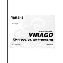 YAMAHA XV1100L(C) XV1100SL(C) VIRAGO OWNERS MANUAL MOTORCYCLE 107 PAGES ENGISH