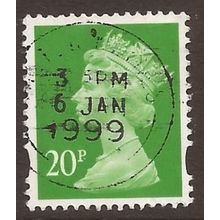 Y1680 - 20p Bright green(Centre Band), Fine Used Stamp. #8
