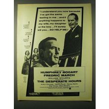 1955 The Desperate Hours movie Ad - Humphrey Bogart and Fredric March