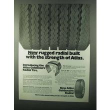 1971 Atlas Goldenaire Radial Tire Ad - Rugged Strength