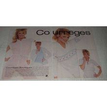 1981 2-page Courreges Boutiques Fashion Ad