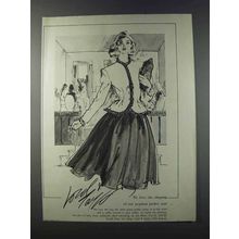1981 Lord & Taylor Ad - Peplum Jacket Suit by Ilie Wacs