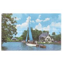RIVERSIDE BUNGALOWS, WROXHAM, NORFOLK BROADS used postcard 1981 postmark #