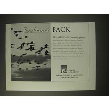 2002 Ducks Unlimited Ad - Welcome Back The Aleutian Canada Goose