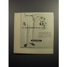 1951 Moygashel Linen Trousers Ad - In every corner of the globe