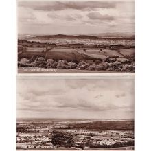 The Vale Of Broadway Gloucester 2x Aerial Birds Eye Postcard s