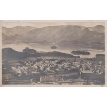 Derwentwater Keswick Antique Aerial Postcard