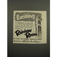 1953 Rainbow Room Club Advertisement - Exciting