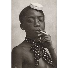 Cruisin' Gay African American Man in 1910 Award Photo Postcard