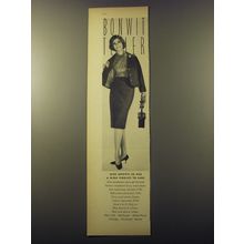 1960 Bonwit Teller Fashion Ad - Miss Bonwit Jr. has a high fidelity to Lanz